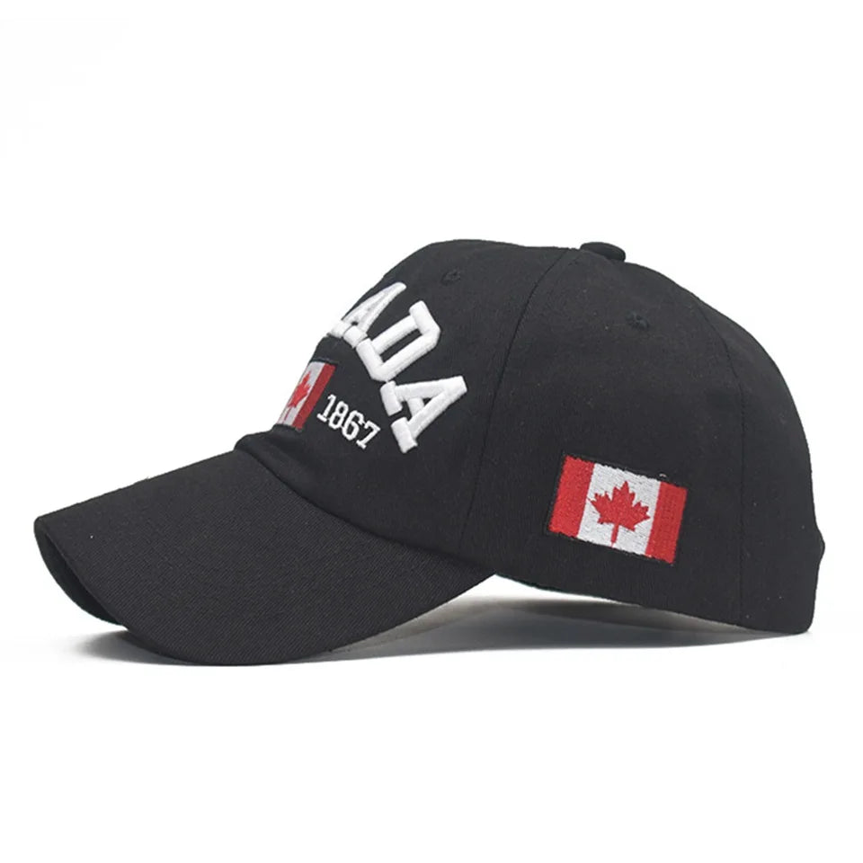 Baseball Cap CANADA Letter Embroidery Leisure Fashion Sun hat Spring Autumn Washed denim baseball Sport cap Hip Hop Fitted Cap