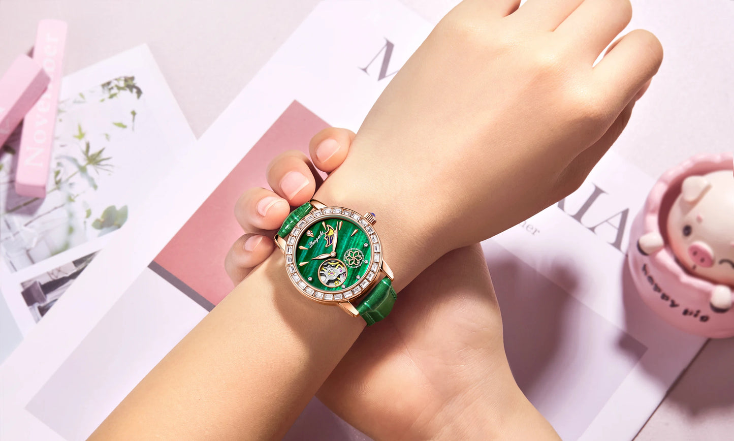 1009 Women Automatic Watches Waterproof Luxury Gift Set Fashion guess New Vintage Elegant Woman Lady Watches