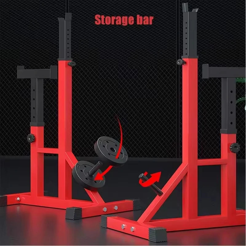 AIchen Home Gym Fitness Equipment Adjustable Barbell Squat Rack Stand with Plate Storage