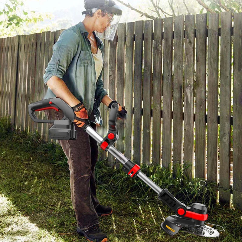 Rechargeable Lithium Battery Electric Lawn Mower Industrial DIY Household Weeder for Grass Cutting