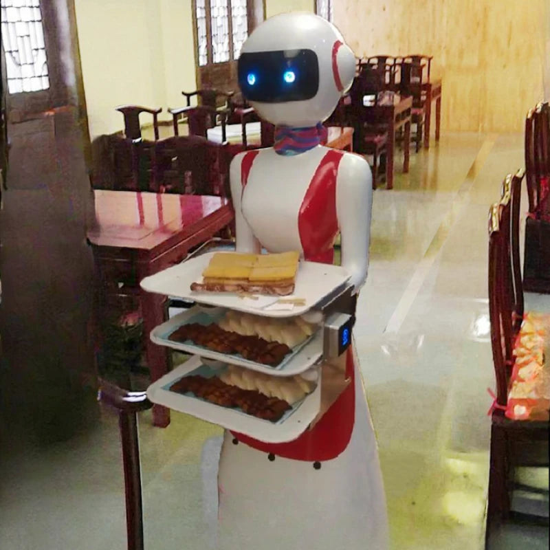 Hotel Restaurant Intelligent Food Delivery Robot, Food Delivery, Multi-functional Waiter, Humanoid Welcome Dialogue