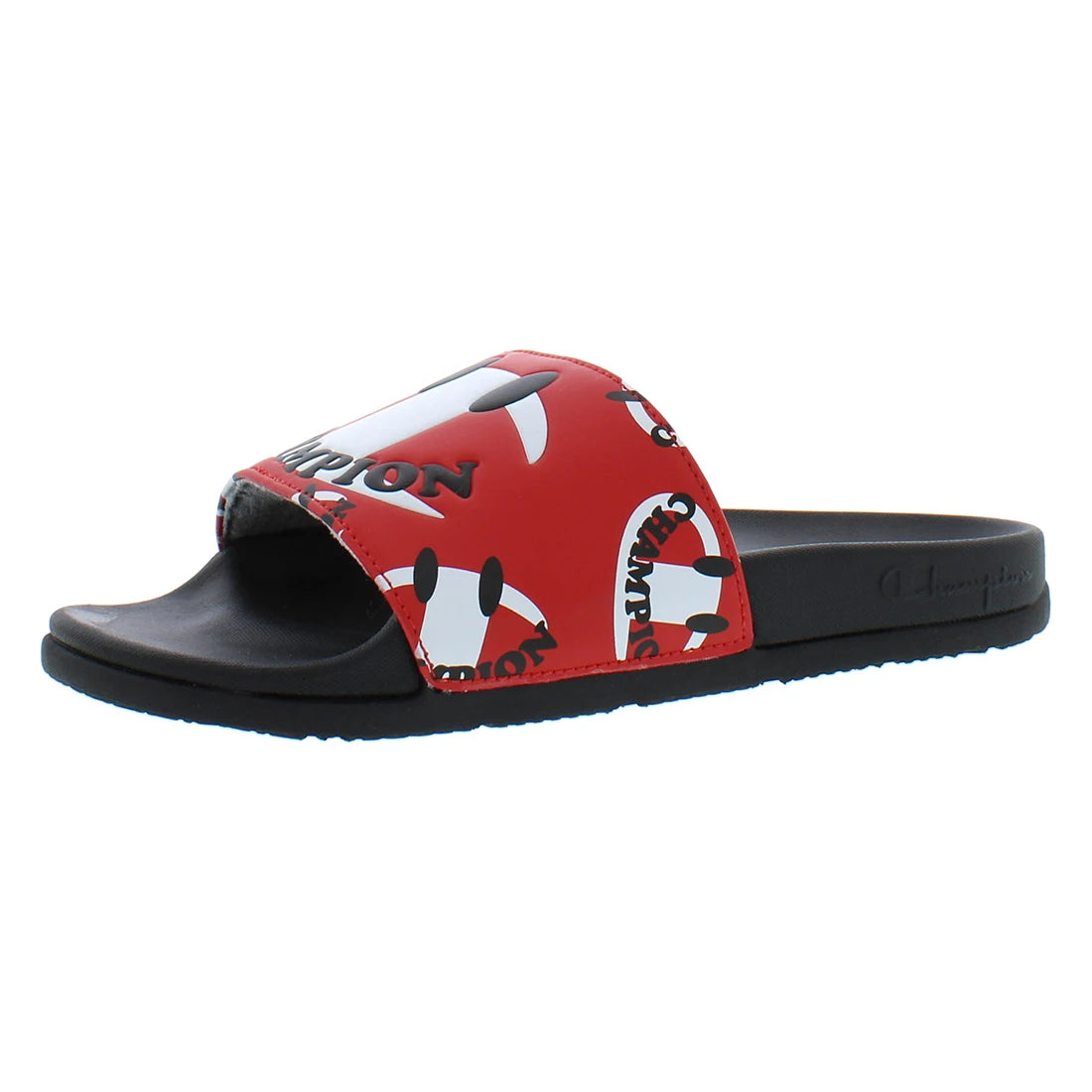 Champion Ipo Squish Smile Slide Womens Shoes Color: Black/Scarlet | 100% Authentic