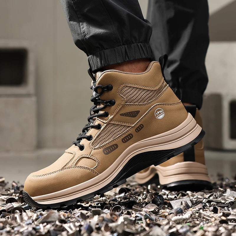 LANOUDUN Anti-Impact Puncture-resistant All Season High-top Men Safety Shoes Steel Toe Protection