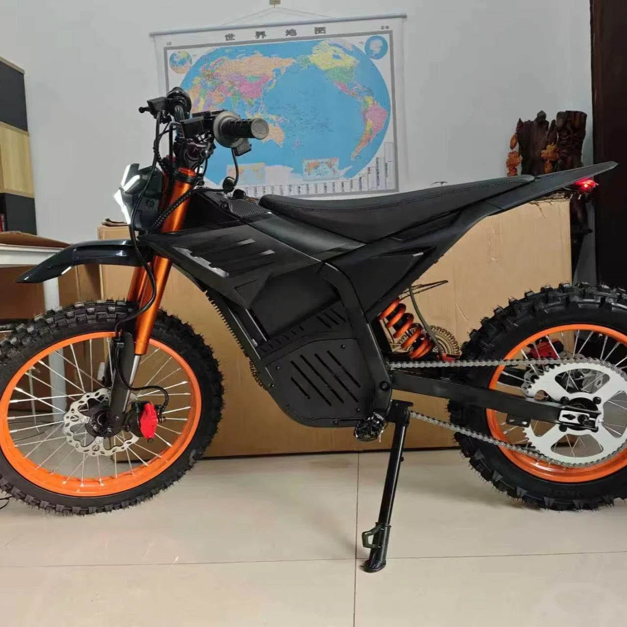 In Stock 72V 3-Speed Electric Off-Road Dirt Bike with Lithium Battery and Brushless Motor Fast Delivery for Adults