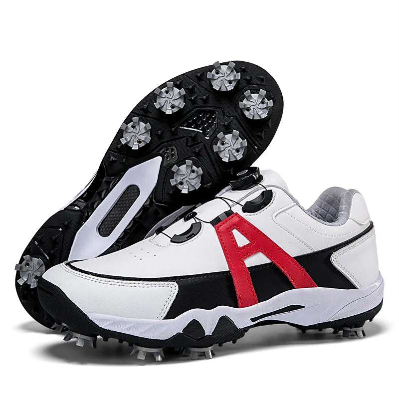 Breathable Waterproof Customized Oem Rubber Sole Classic Mens Golf Shoes Manufacturer Spikes Shoes for Golf