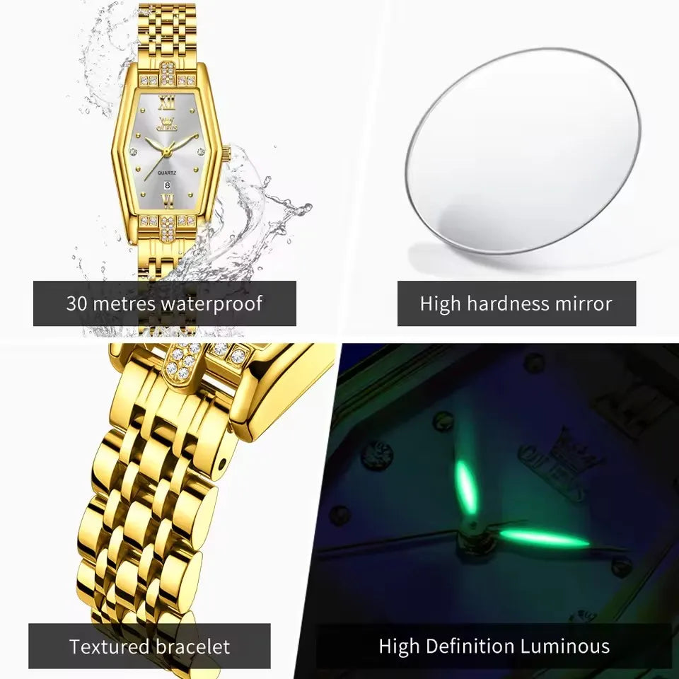 Olevs 3699 Women's Original Brand Quartz Watches Waterproof Luminous Hands Women Wristwatch for Ladies Montre Femme Relojes Uhr