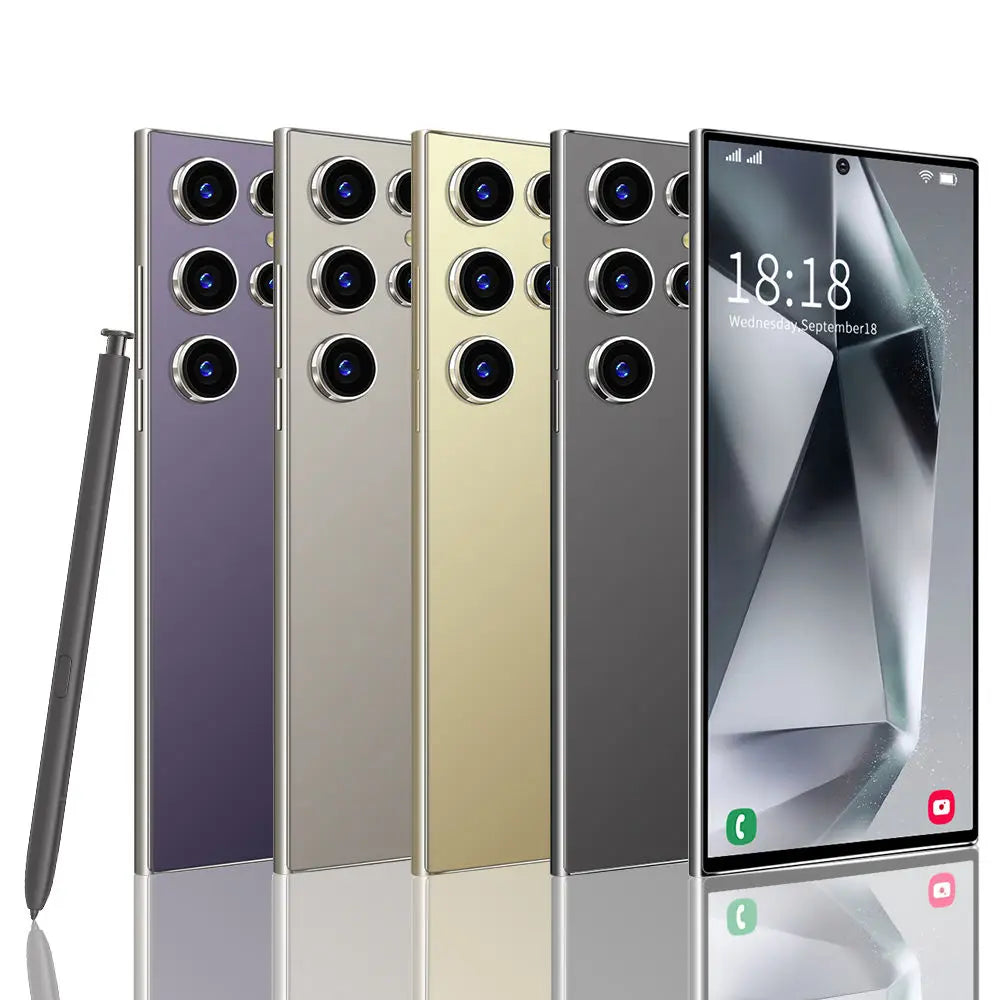 2024 Latest Global Version S24 Smart Cell AI Phone Big Full Screen Long Endurance Netflix Mobile Phone Drop Shipping
