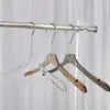 Transparent Wholesale Coat Skirt Matte Hanger Acrylic Clothes Hanger with Gold Hooks