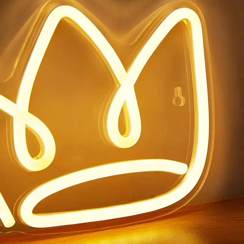 1pc LED Neon Sign Back Panel Night Lights, 5V USB Power Supply Neon Lamp for Home Bedroom Dorm Party