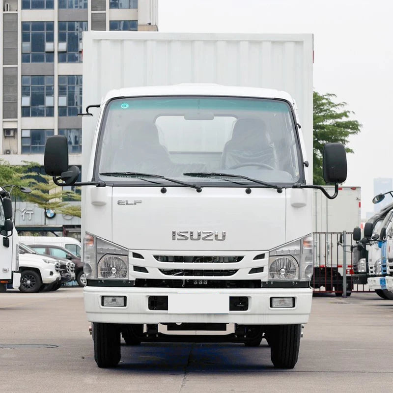Hot Sale Isuzu ELF NKR 100P 4x2 Drive 3.3-5.5Tons Box Truck Diesel Light Duty Delivery Euro 6 Emission 4K Engine Dry Van Truck