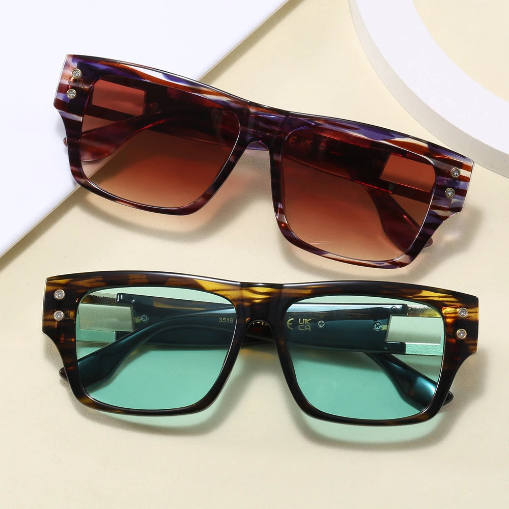 Superhot Eyewear 40961 Fashion 2025 Retro Classic Square Gradient Outdoor Vacation Photo Decorative Sunglasses