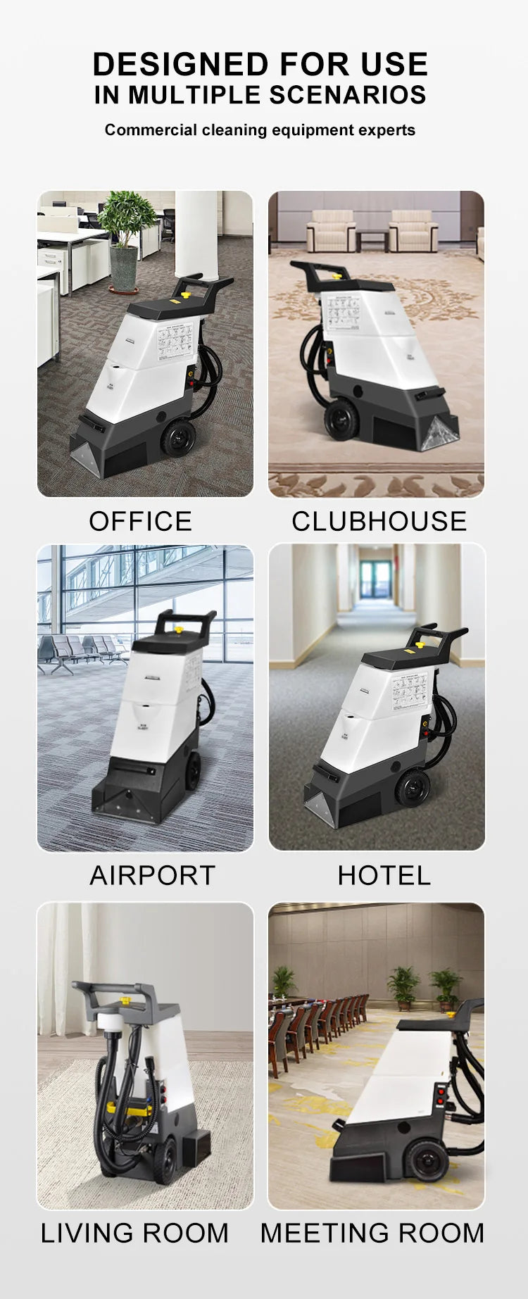 EZ-15 Hand Push Carpet Cleaning Machine for Business Large Carpet Cleaning Machine Equipment 110V 120V 220V 230V