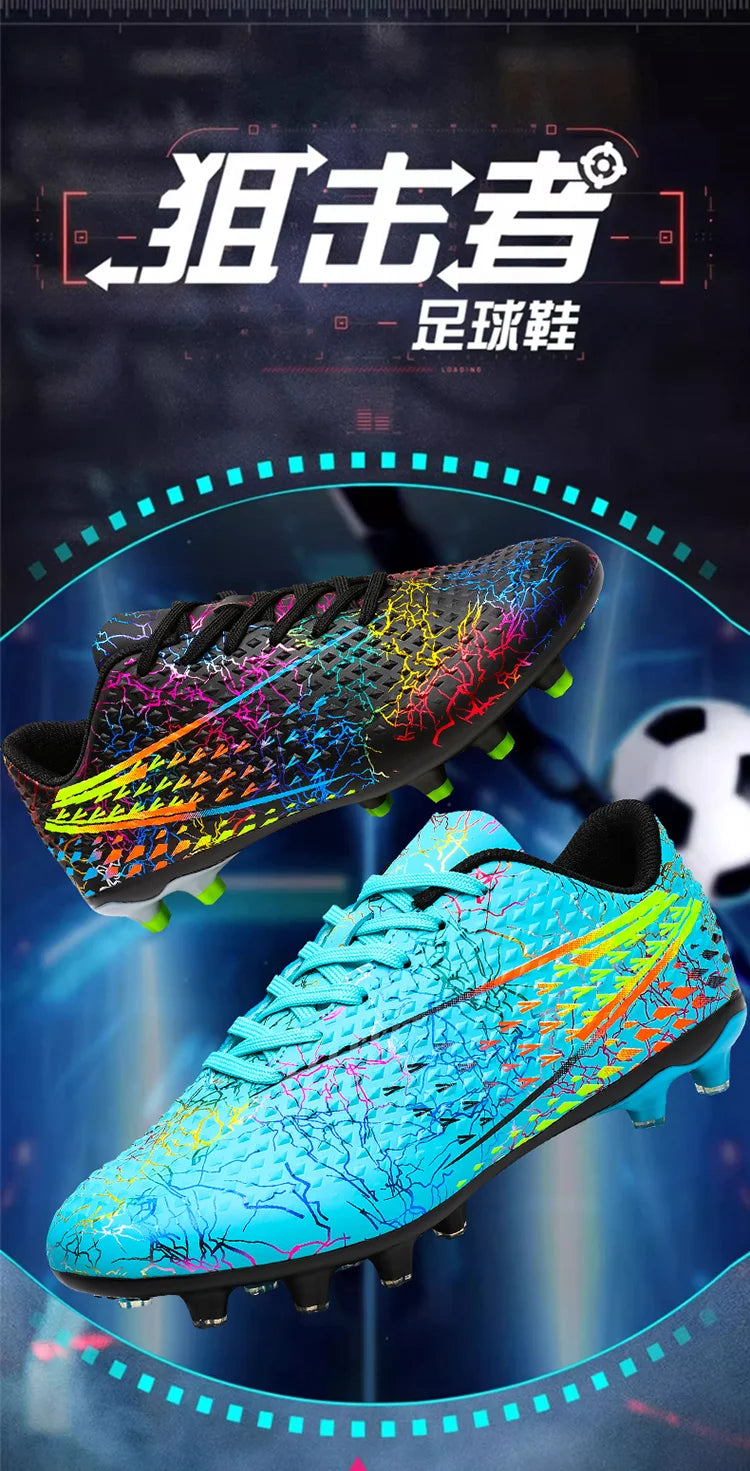 Football Shoes Low-top Lace up Soccer Shoes Football Boots FG HG Team Sports Men's Women's Adult Footwear Sneakers Unisex Spring