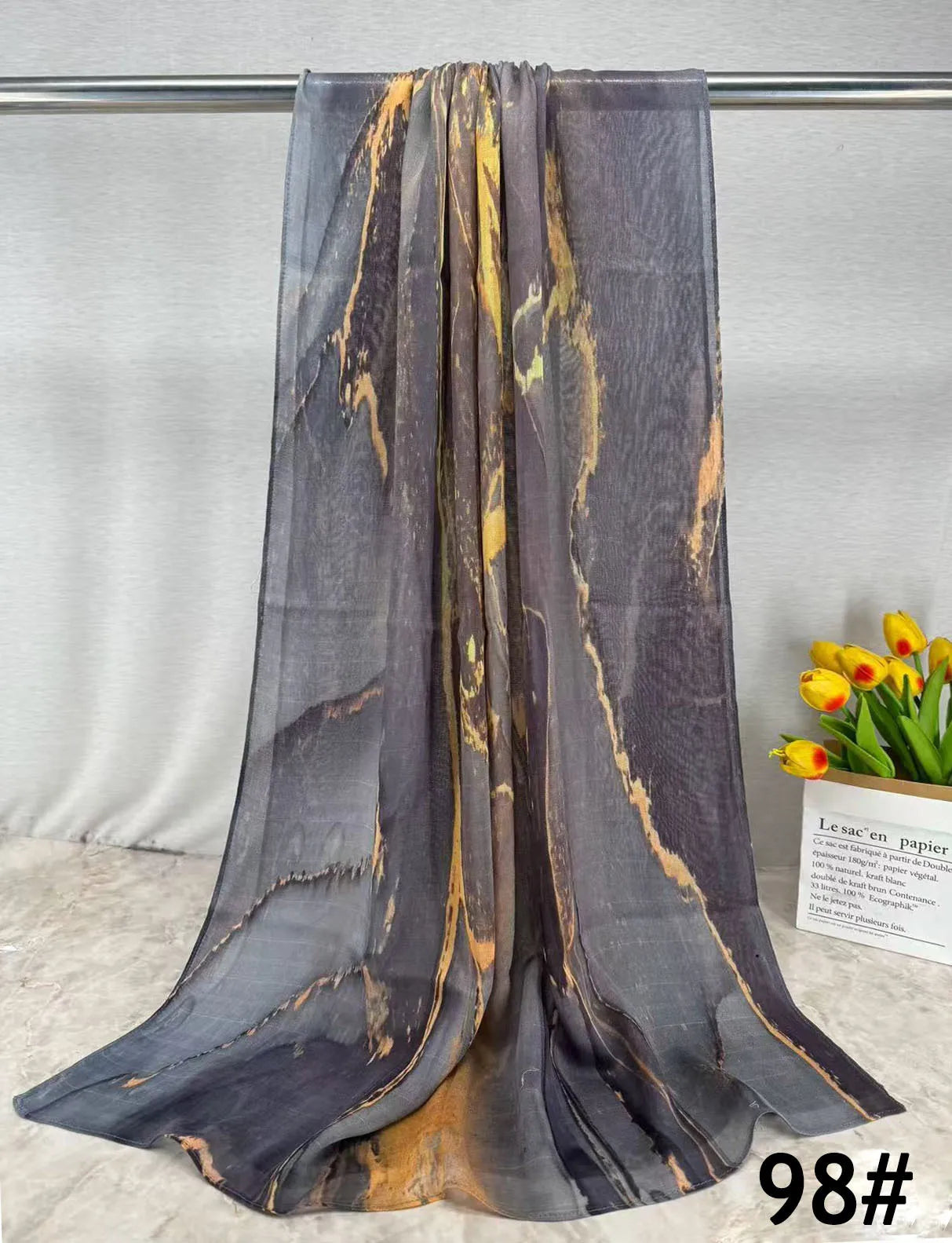 Soft Breathable Modal Hijab for Muslim Women New Digital Printed Woven Scarf Cotton Modal for Autumn
