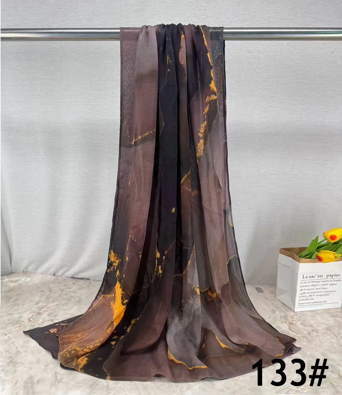Soft Breathable Modal Hijab for Muslim Women New Digital Printed Woven Scarf Cotton Modal for Autumn