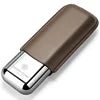 Stainless Steel Cigar Case Anti-pressure Portable Travel Leather Cigar Humidor Box