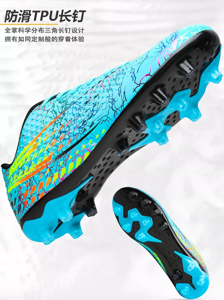 Football Shoes Low-top Lace up Soccer Shoes Football Boots FG HG Team Sports Men's Women's Adult Footwear Sneakers Unisex Spring