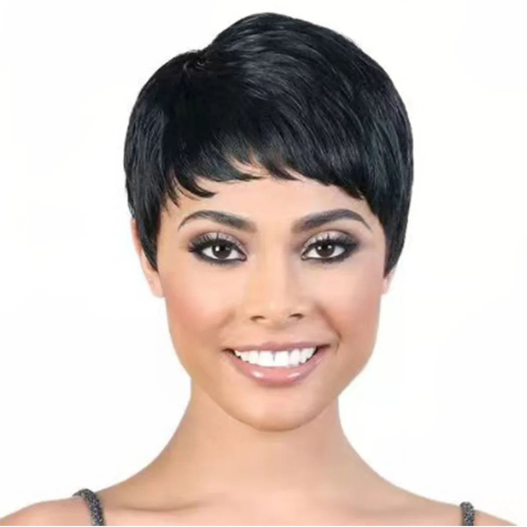 Pixie Cut Wig Human Hair Short Pixie Cut Wigs for Black Women Human Hair Glueless Short Layered Brazilian Virgin Hair Pixie Wig