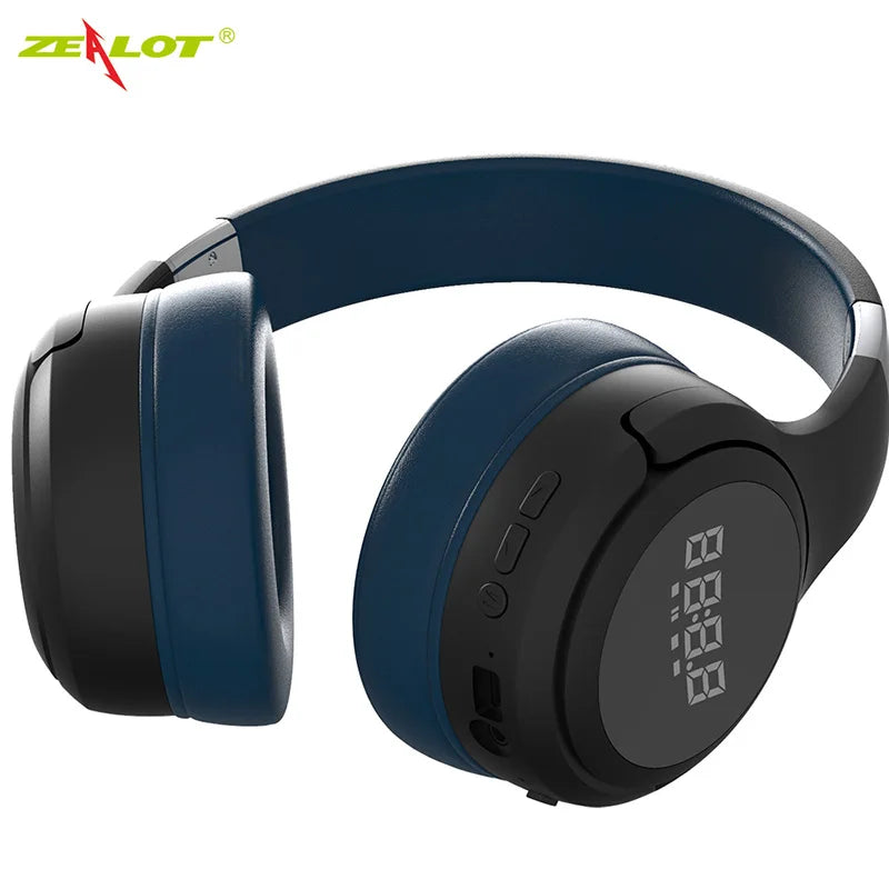 ZEALOT B28 Active Noise Cancelling Headphones with Microphone Deep Bass Wireless Headphones Over Ear for Travel/Work