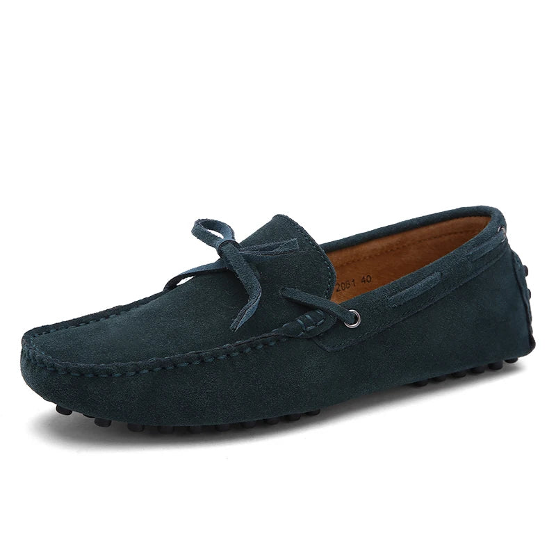 Factory Supply Accept OEM Service Hand Made 4 Seasons Large Size Genuine Leather Upper Anti Slip Men Leather Loafers Shoes