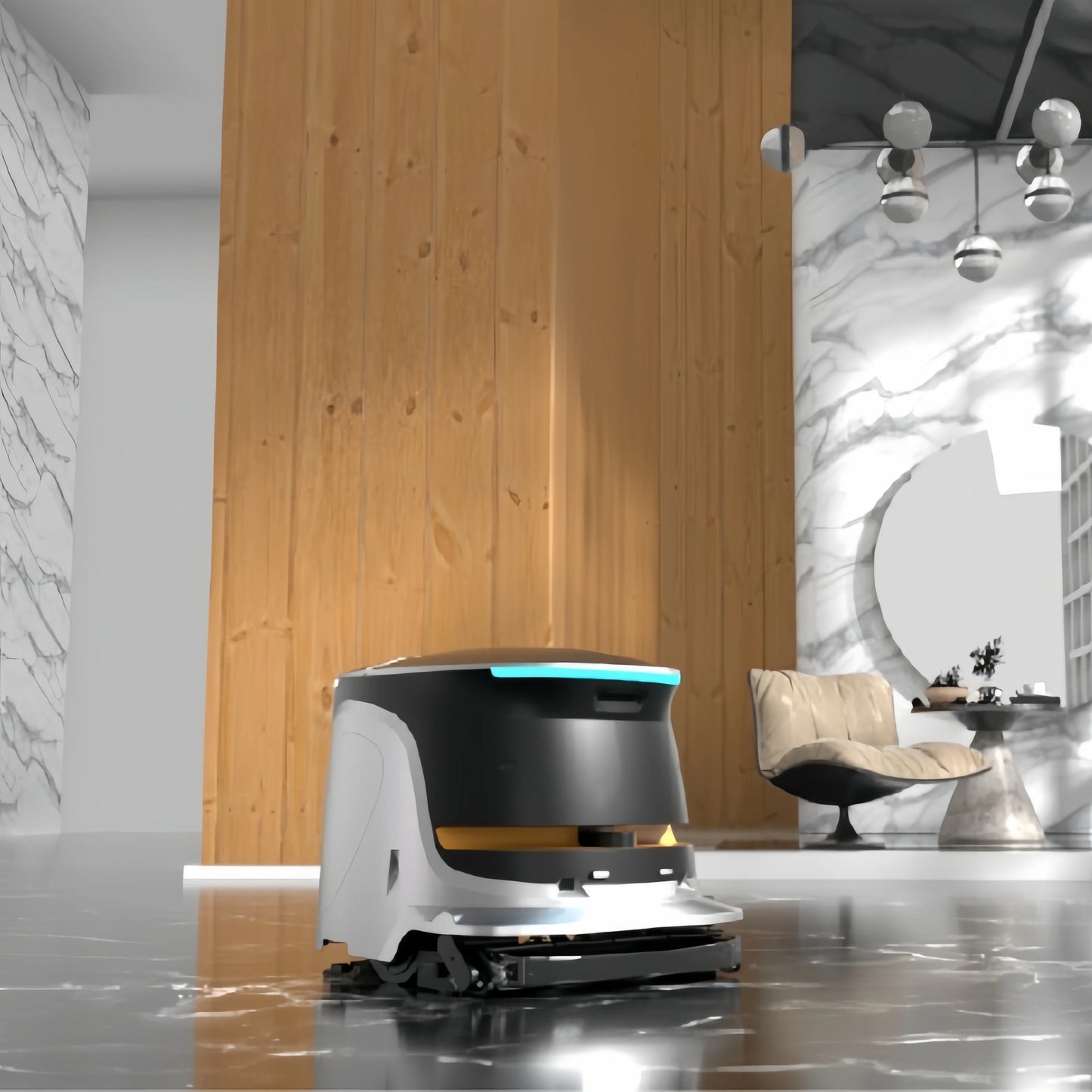 Floor Cleaning Robot Automatic Auto Floor Washing Scrubber Sweeper Auto Water Supply & Drain Commercial Robot Vacuum Cleaner
