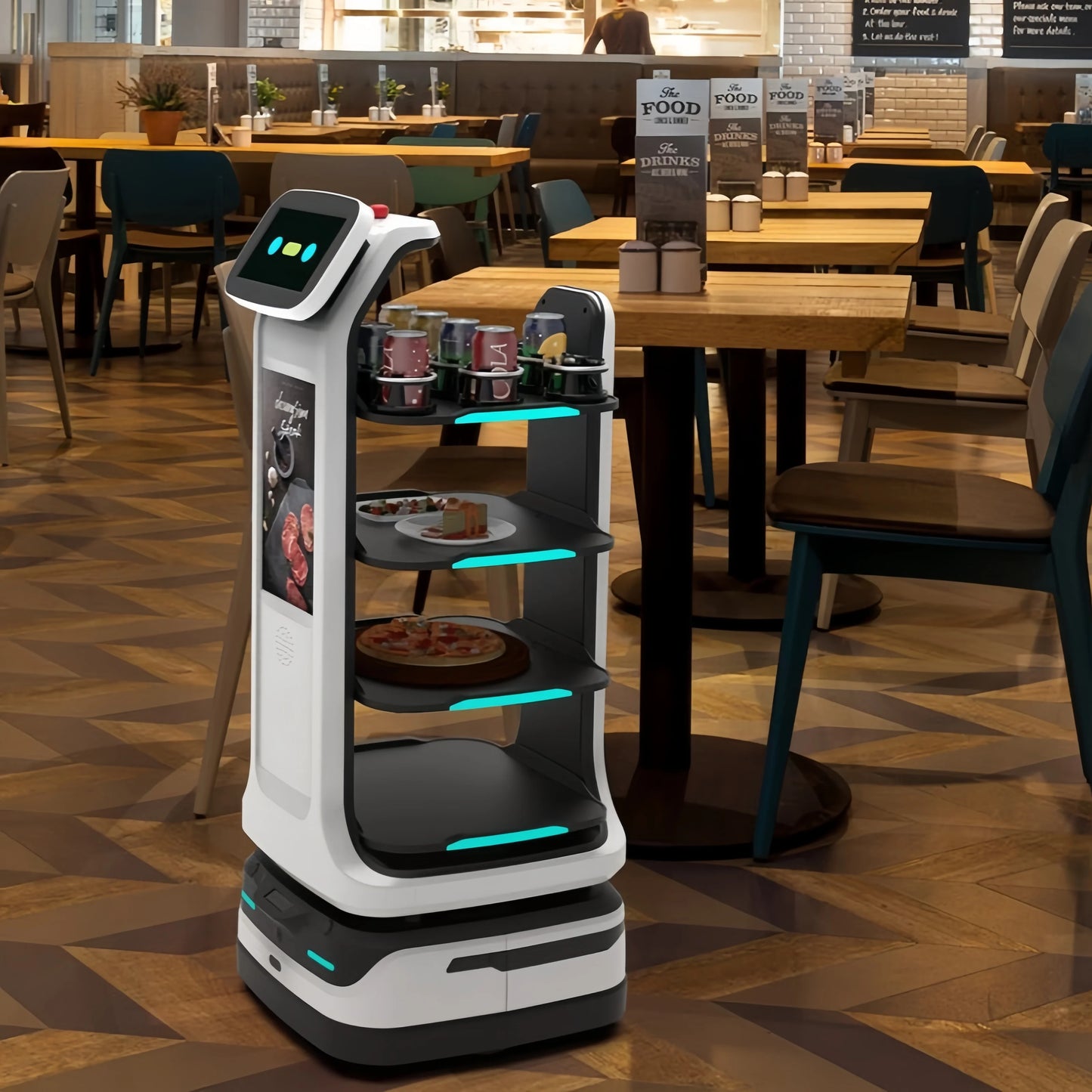 delivery robot outdoor Hotel Restaurant Fully Automatic Food Delivery Robot Waiter Cafe Unmanned Intelligent