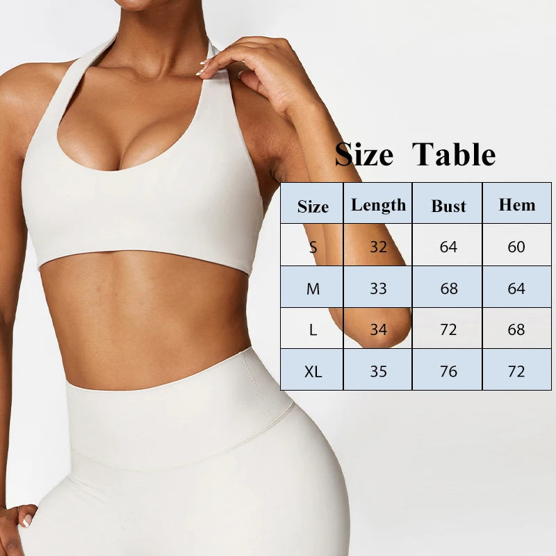 2024 New Running Shockproof Beauty Back Yoga Bra European and American Fitness Top High Strength Sports Underwear for Women