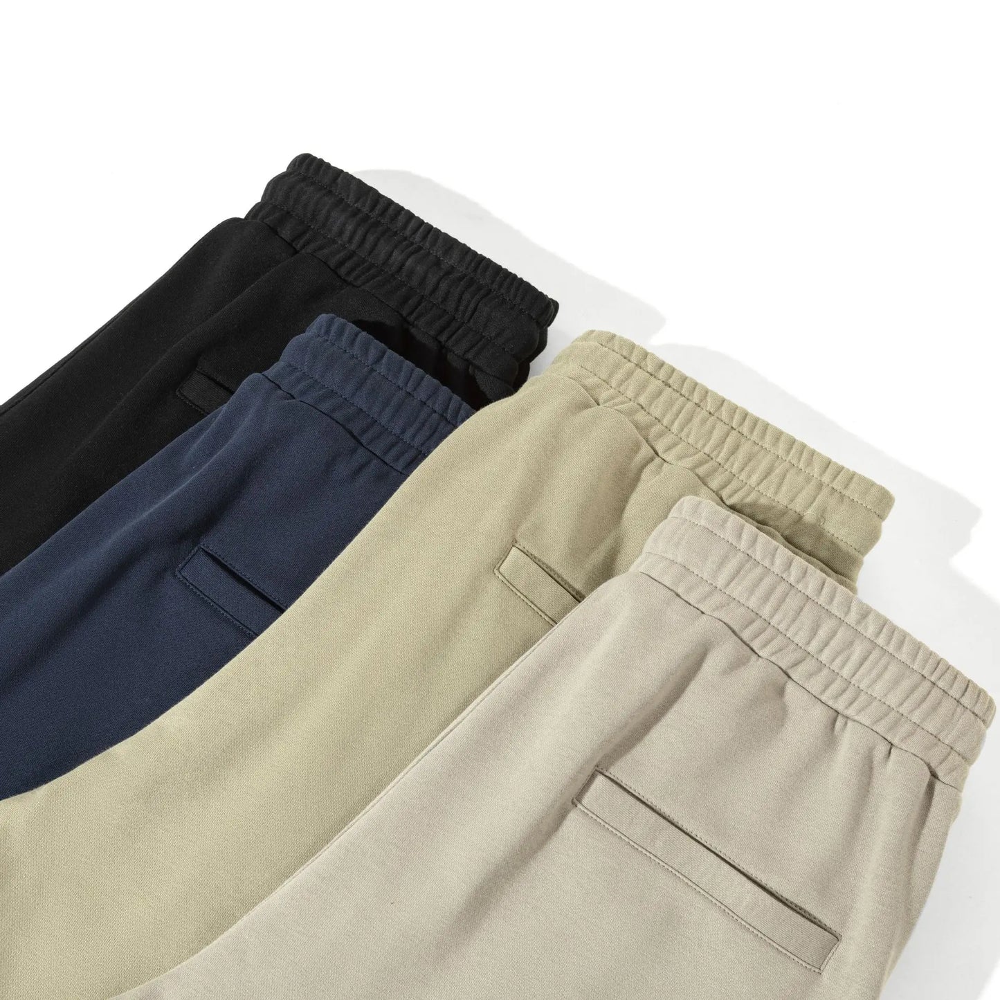 Hot Sale 380gsm Terry Jogger Trousers for Men High Quality Jogger Pants With Pockets Heavy Solid Custom Sweat Pants for Men