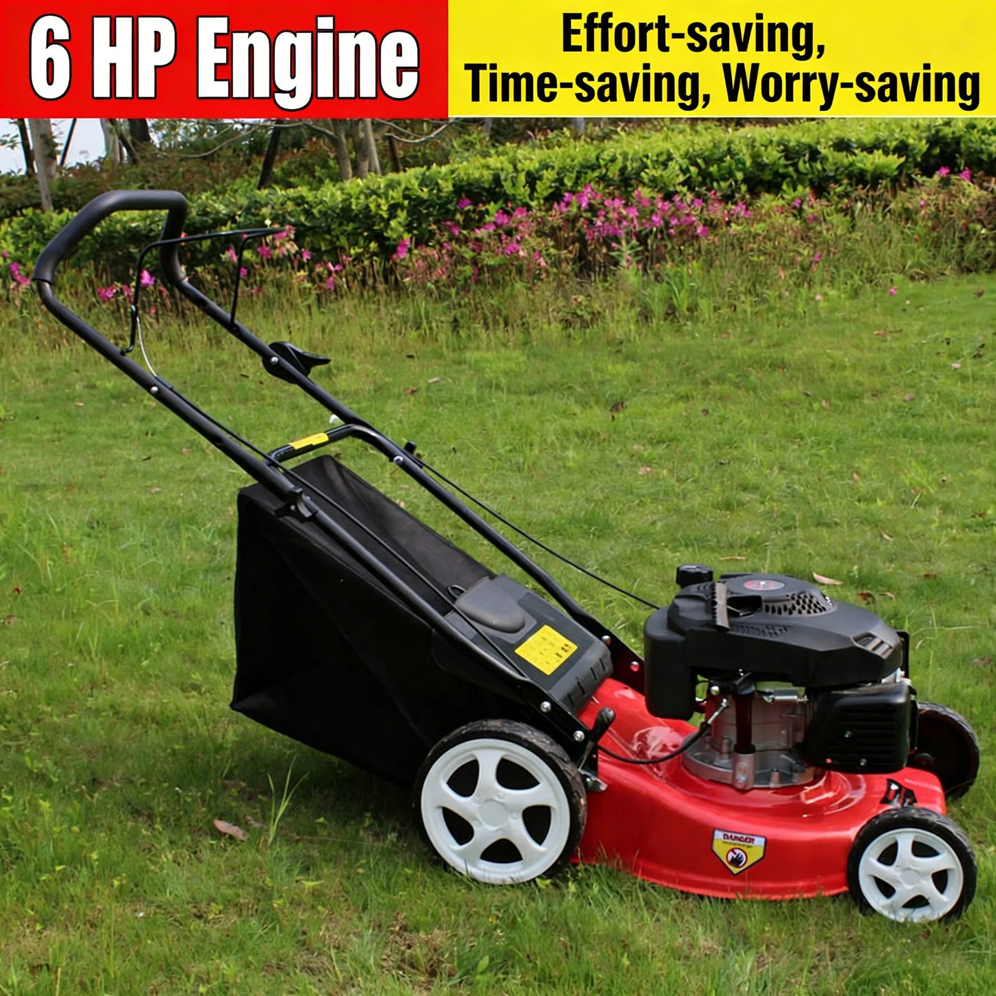 Four-stroke Industrial & DIY Grade Large-power Gasoline Lawn Mower Self-propelled Hand-push Trimmer Weed Eater 139cc Engine