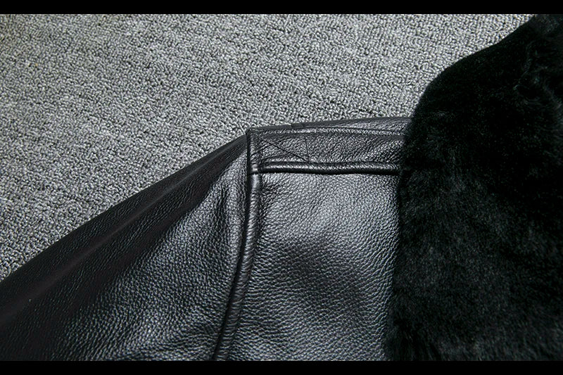 Air Force Flight Jacket Fur Collar Genuine Top Layer Cow Leather Jacket Men Black Brown Cow Coat Men's Winter Jacket 정품 가죽