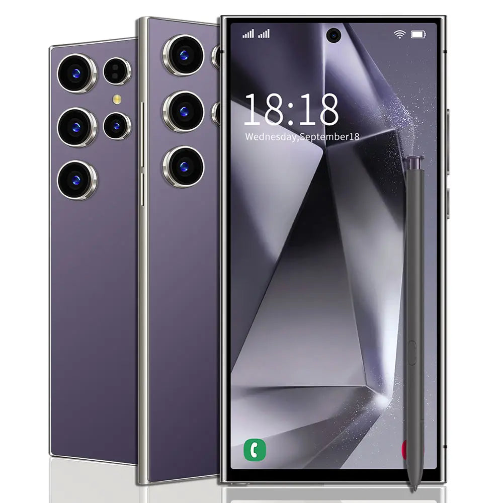 2024 Latest Global Version S24 Smart Cell AI Phone Big Full Screen Long Endurance Netflix Mobile Phone Drop Shipping
