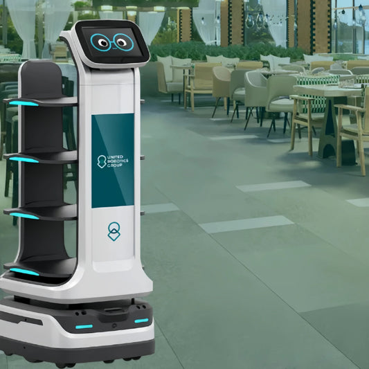 food delivery robot Commercial Human Autonomous Intelligence Artificial Public Welcome Smart Mobile Service Robot