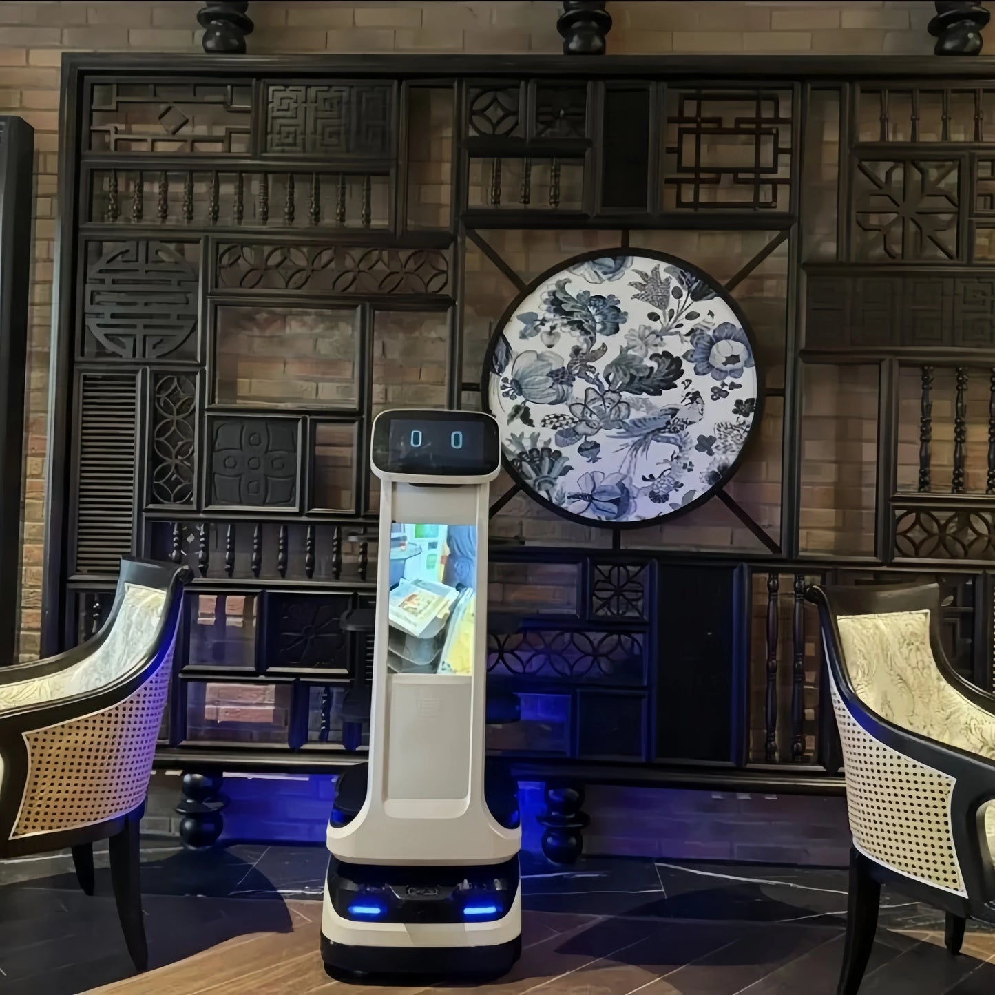 Innovative Autonomous Fast Food Delivery Serving Vehicles Labor Save Restaurant Airports Hospitals Restaurant Service Robot