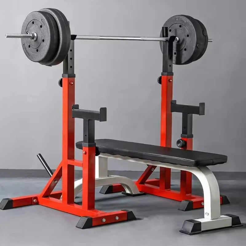 AIchen Home Gym Fitness Equipment Adjustable Barbell Squat Rack Stand with Plate Storage