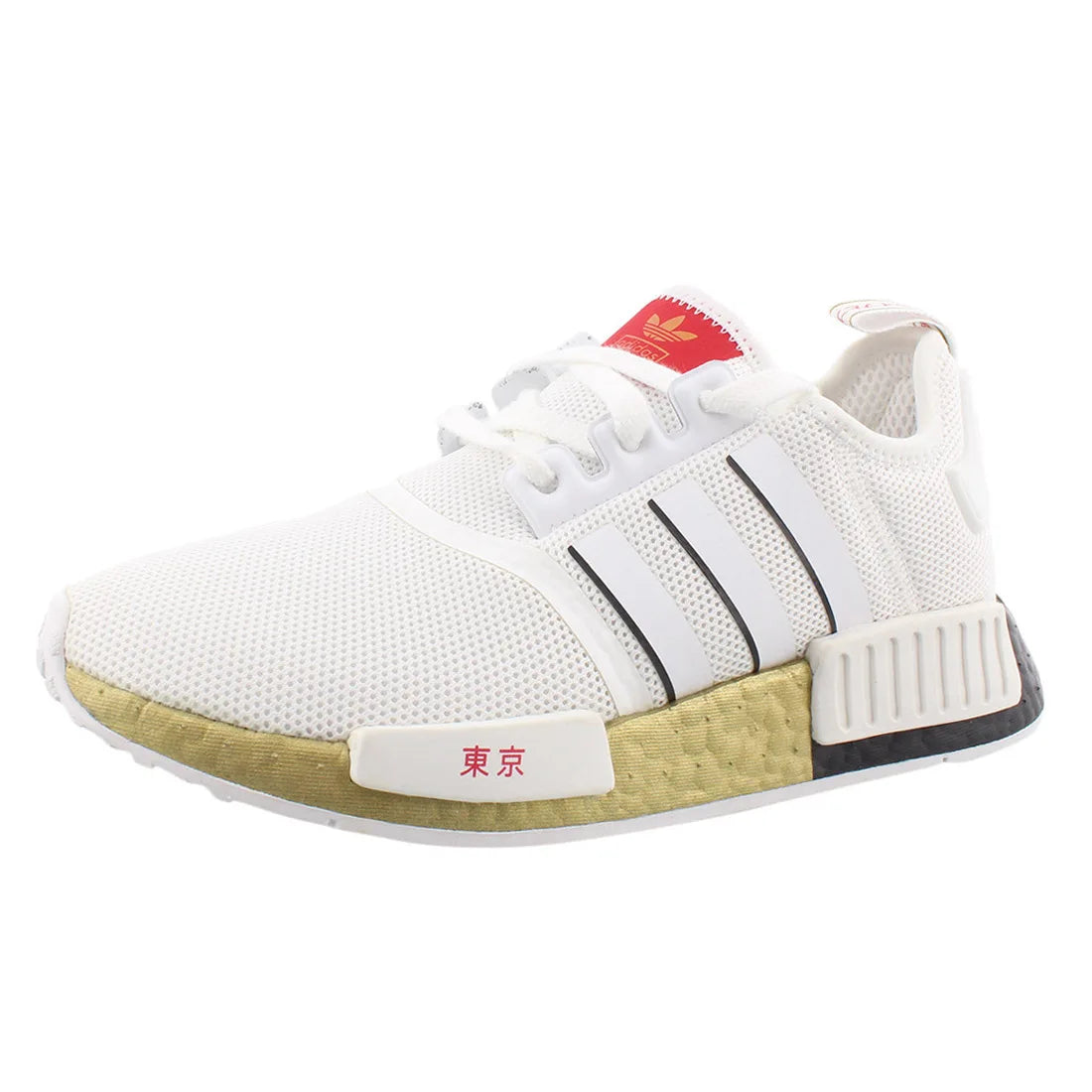 For NMD_R1 Men's Running Shoes White/Gold/Black Color Scheme | 100% Authentic Made in Vietnam