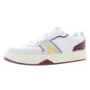 Lacoste L001 Mens Shoes Color: White/Burgundy | 100% Authentic
