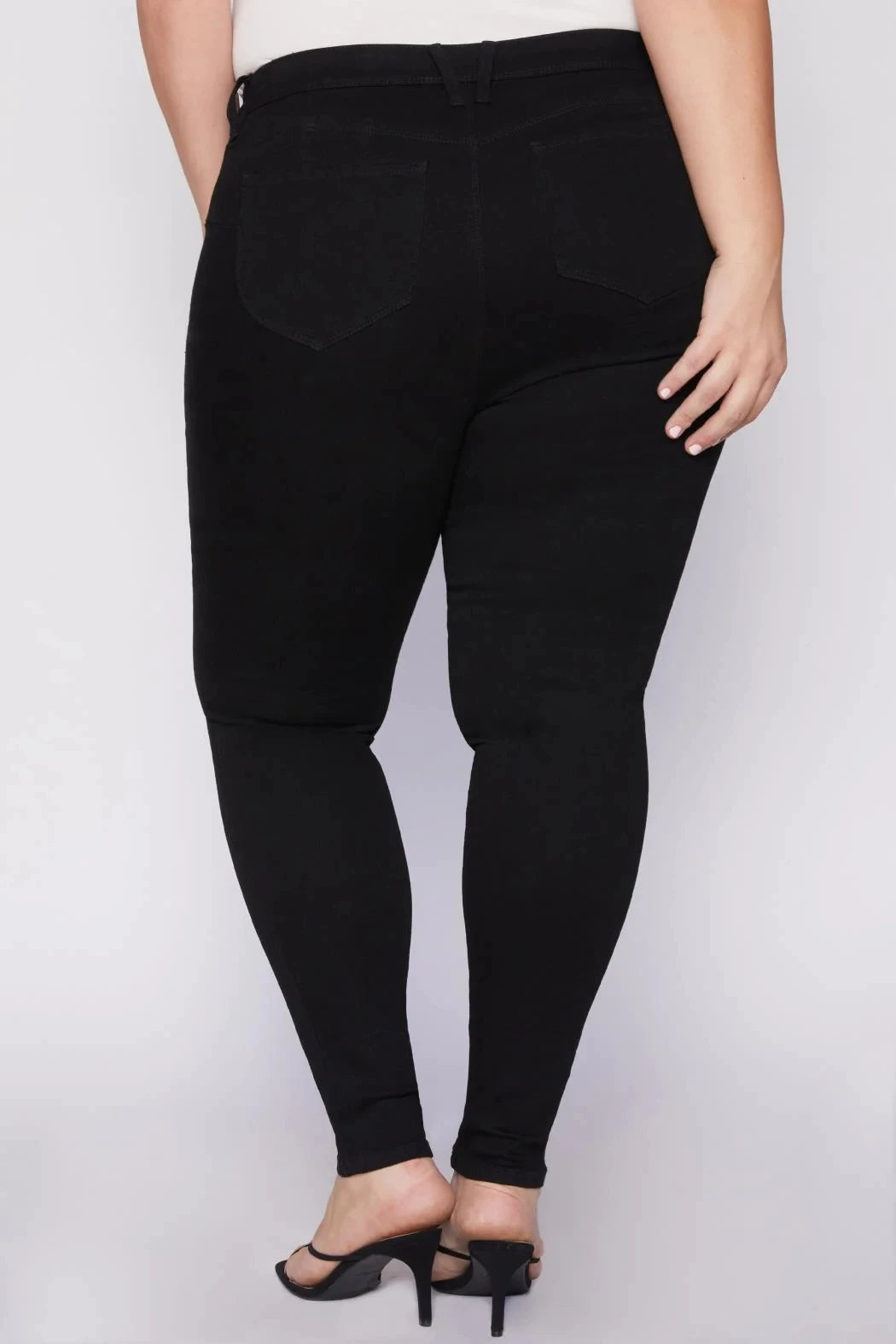 Women's Plus Size High Waist Denim Jeans Chic Summer Chic Straight Pencil Styles Full Length Stretchy Fit Cute Chic Pants
