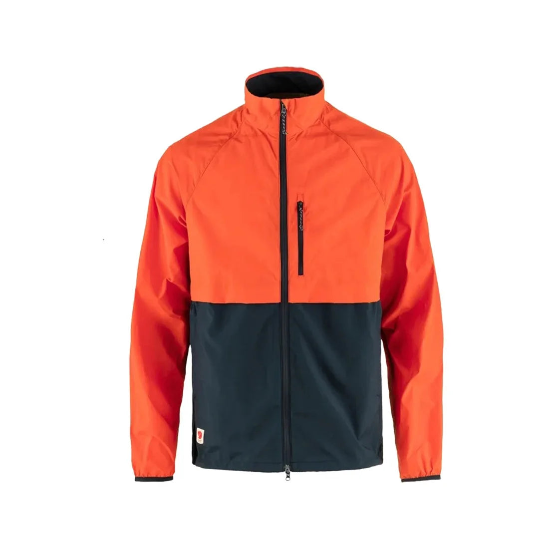 Fjall Raven HC Hybrid Mens Windbreakers Color: Dark Navy/Orange | 100% Authentic
