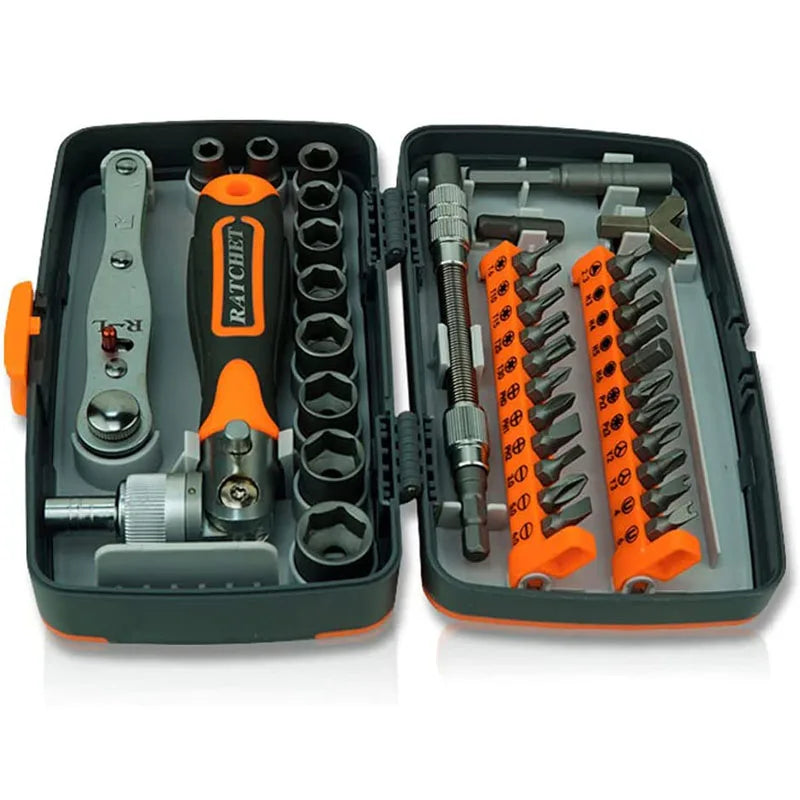 Labor-Saving Ratchet Screwdriver Set Household Combination Toolbox Hardware Magnetic Screw Driver Kit Bits Torx Screwdrivers