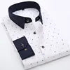 6207-XUJO-men Long Sleeve Shirts Retailer Special Men Clothing Classic Print Youth Slim Shirt