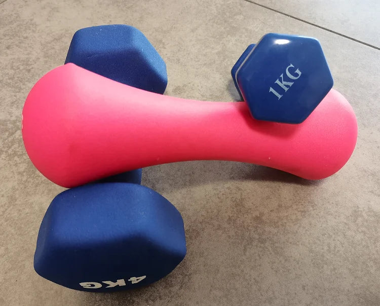 Home Use Bodybuilding Portable Dumbbell Gym Fitness Free Weight Lifting Adjustable Vinyl Neoprene Dumbbell 5kg Dumbbell