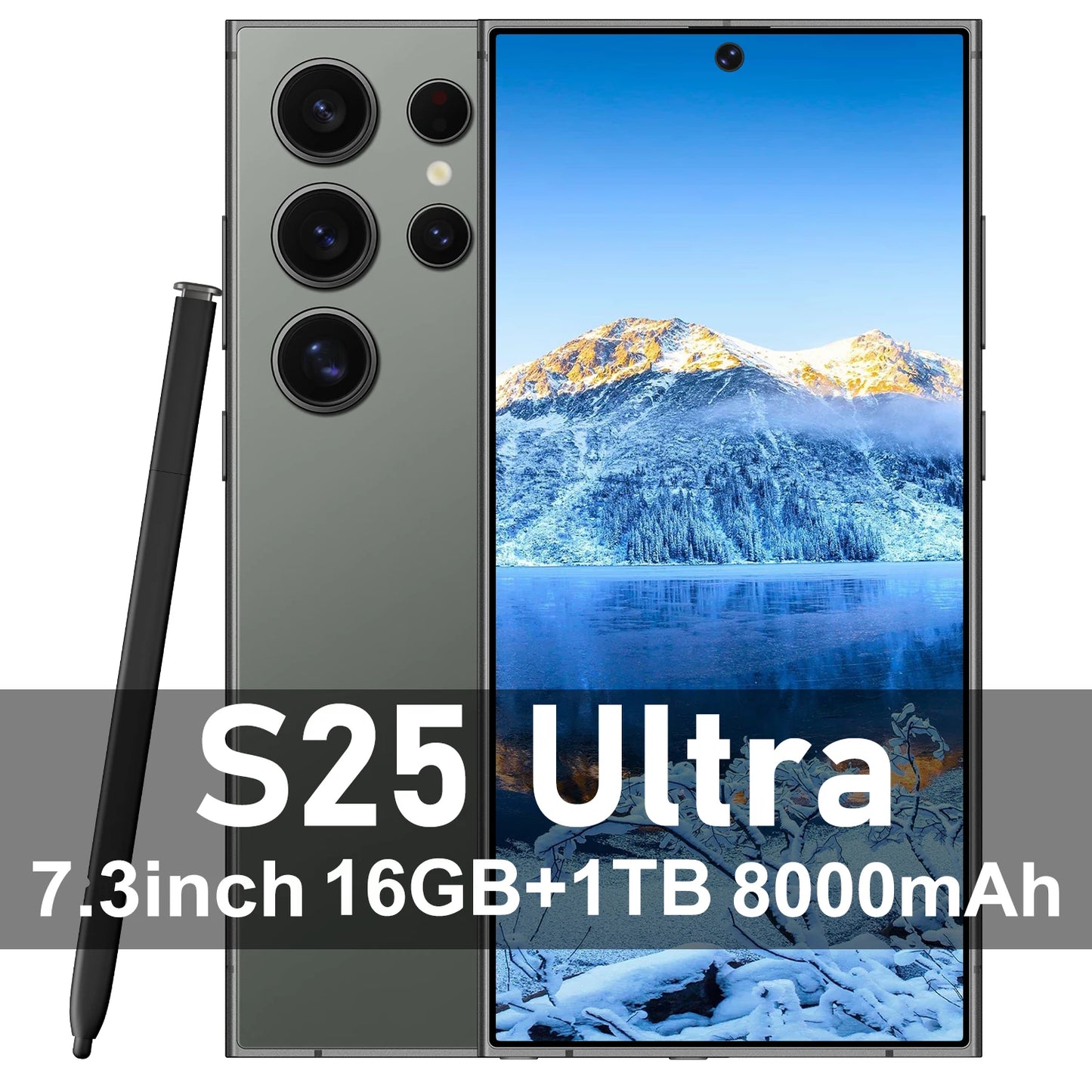 S25 Ultra Android 14 Smartphone 7.3 Inch HD 16GB RAM 1TB ROM 5G Dual SIM Deca Core Global Version Smart Cell Phone
