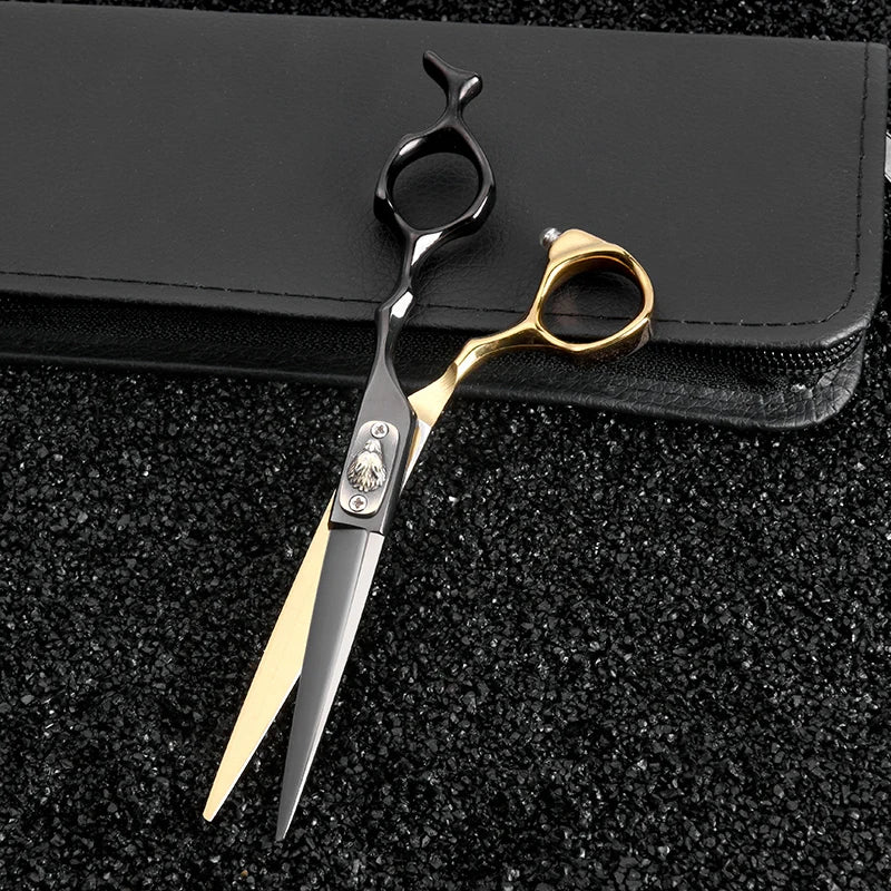 Black Golden Professional Hair Scissors  Set Hairdressing Scissors Hair Clipper Razor Thinning Cutting Scissor Barber Haircut