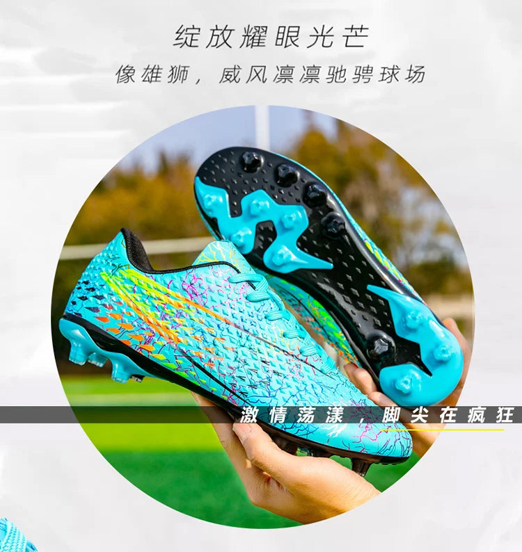 Football Shoes Low-top Lace up Soccer Shoes Football Boots FG HG Team Sports Men's Women's Adult Footwear Sneakers Unisex Spring