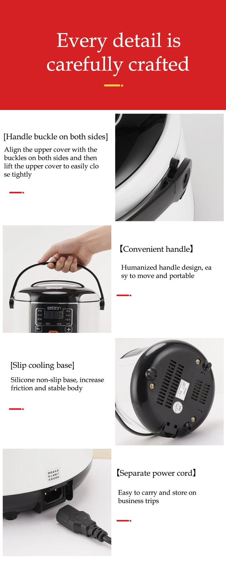 12V 24V Electric Rice Cooker Car Truck Multicooker Timing Reservation Food Heating Cooking Steamer Soup Stew Pot Steamer Cooker