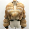 Janefur Fashion Warm Winter Full Pelt Red Fox Jacket for Women Thicken High Quality Genuine Real Fur Women Coat Red Fox Coat