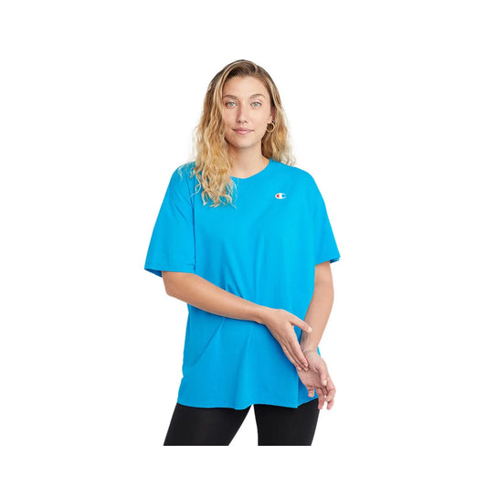 Champion Boyfriend Womens Active Shirts & Tees Color: Blue/Blue | 100% Authentic