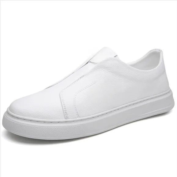 2026 New Luxury Designer Brand Men's Casual Fashion Versatile Genuine Leather Casual Shoes