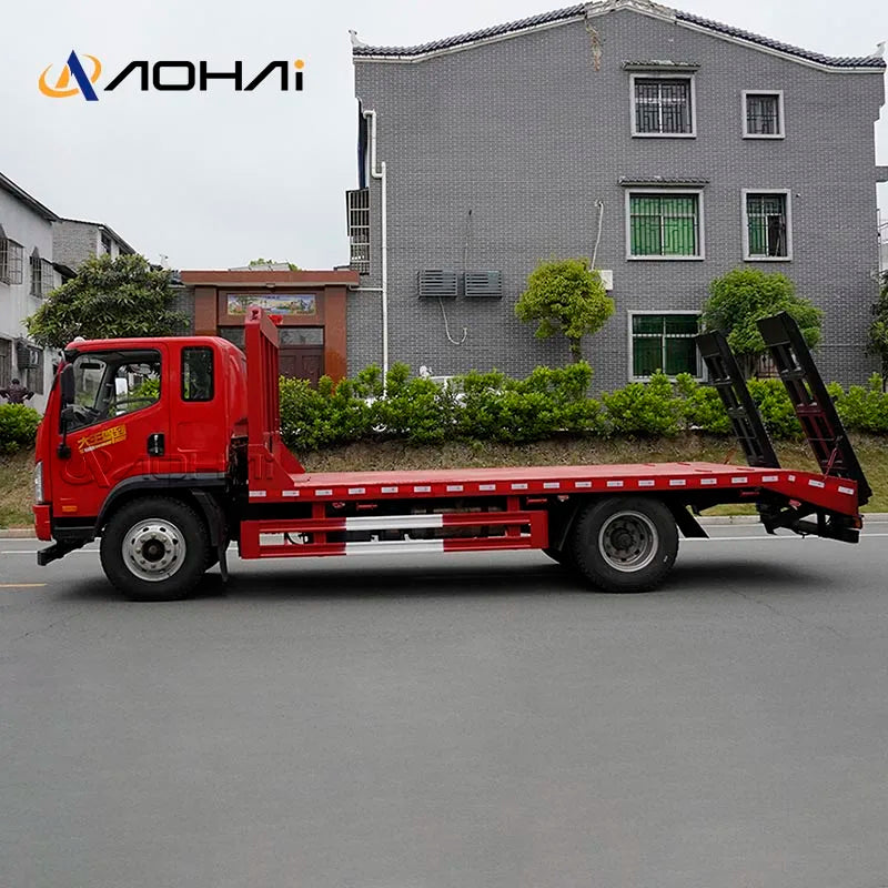 New FAW 4x2 Diesel Fuel Flatbed Cargo Tow Rescue Vehicle 2080 Single Cab Euro 2 Emission Manual Transmission Wrecker Truck