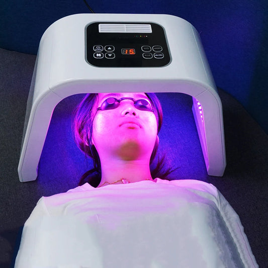 Best Selling 7 Color LED Light Therapy Device for Facial Rejuvenation Skin Tightening Red Light Therapy US Plug Desktop Unit